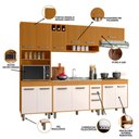 Ver imagem 3 de Cozinha Compacta 5 Peças com Balcão sem Tampo Malta Poliman Moveis