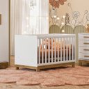 Ver imagem 1 de Berço Mini Cama Q Encanto Slim Dois em Um em Mdf Qmovi: Branco