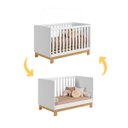 Ver imagem 4 de Berço Mini Cama Q Encanto Slim Dois em Um em Mdf Qmovi: Branco
