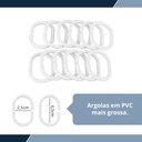 Ver imagem 5 de 2 Cortina Box Banheiro PVC Grossa Antimofo Ilhós Az 140x230