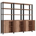 Ver imagem 3 de Estante para Livros Industrial 6 Portas Preto/solanum - Foscarini