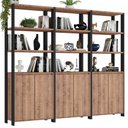 Ver imagem 2 de Estante para Livros Industrial 6 Portas Preto/solanum - Foscarini