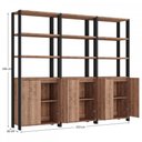Ver imagem 4 de Estante para Livros Industrial 6 Portas Preto/solanum - Foscarini