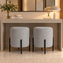 Ver imagem 1 de Kit 02 Puff Siena 45cm Decorativo Puffe Banqueta Tecido Linho