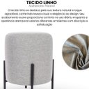 Ver imagem 5 de Kit 02 Puff Siena 45cm Decorativo Puffe Banqueta Tecido Linho