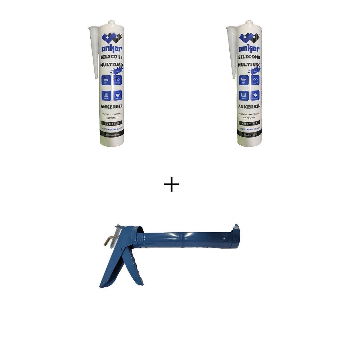 2 Silicone Acético Multiuso Incolor Com Aplicador - 1