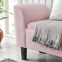 Ver imagem 3 de Recamier Bau Malibu 1,40m Suede Rosa Bebe - Inova Decor Inova Decorações