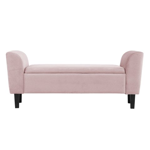 Recamier Bau Malibu 1,40m Suede Rosa Bebe - Inova Decor Inova Decorações