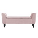 Ver imagem 1 de Recamier Bau Malibu 1,40m Suede Rosa Bebe - Inova Decor Inova Decorações