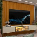 Ver imagem 7 de Estante para TV e Home Theater até 84 Polegadas com LED 100% MDF 218CMX250CM Supremo Luminare