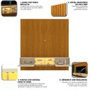 Ver mais imagens de Estante para TV e Home Theater até 84 Polegadas com LED 100% MDF 218CMX250CM Supremo Luminare