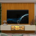 Ver imagem 6 de Estante para TV e Home Theater até 84 Polegadas com LED 100% MDF 218CMX250CM Supremo Luminare