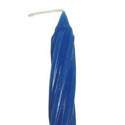Kit 10 Velas Castiçal 20 Cm Candelabro Azul Escuro Espiral - 2