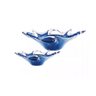 Fruteira Vidro Murano Azul Centro De Mesa Vidro 38Cm - 1