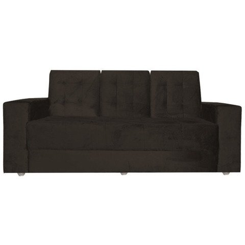 Sofá 3 Lugares 1,90m Vitoria Suede Marrom