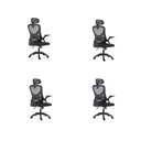 Ver imagem 3 de Kit 4 Cadeiras Escritório Home Office Giratória Tela Mesh Columbus Rivatti