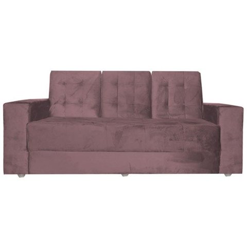 Sofá 3 Lugares 1,90m Vitoria Suede Rosa