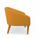 Ver imagem 5 de Poltrona Sala Decorativa Stella Pé Madeira Trapézio Castanho Bouclê D03 - D’Rossi
