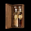 Ver imagem 1 de Kit 2 Cachaças Harmonie Shnaps 700ml e 2 Copos em Estojo de Madeira