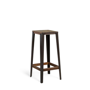 Banqueta Alta Zeus Industrial Cor Marrom Rústico Pés Grafite