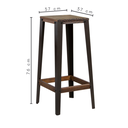 Ver mais imagens de Banqueta Alta Zeus Industrial Cor Marrom Rústico Pés Grafite