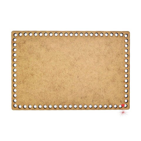 Kit 10 Base Retangular 20x35 Cm Mdf Cru para Cesto Crochê Fio de Malha