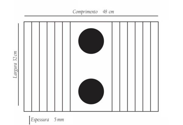 Bandeja - Esteira com Porta Copos para Braço de Sofá - Off-white - 3