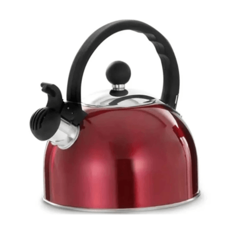 Chaleira Vermelha Inox 2 Litros Mimo Aj19227