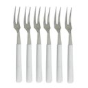 Ver imagem 1 de Kit 6 Garfos Petiscos Aço Inox Servir Talher Garfinhos Frios Gourmet Aperitivos Queijo Palito