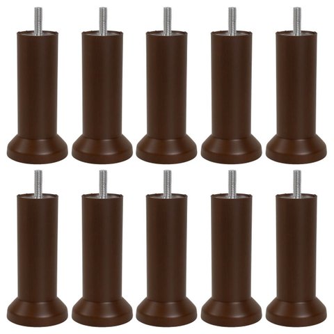 10 Pés Cama Box e Cabeceira Universal Castor Gazin Ortobom Pe de 13cm Tabaco