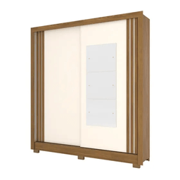 Guarda Roupa Briz 2 Portas Deslizantes Nature/off White B93-127 La 200- Henn - 3