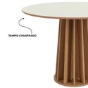 Ver imagem 3 de Mesa De Jantar Redonda 4 Lugares Thalia D01 Off White/Freijó - Mpozenato
