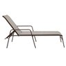 Espreguiçadeira Lótus de Piscina Alumínio Marrom Tela Bege - 4