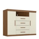Ver imagem 1 de Cômoda Sapateira 2 Portas 4 Gavetas Master Jatoba Areia Santos Andirá