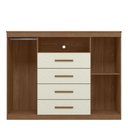Ver imagem 3 de Cômoda Sapateira 2 Portas 4 Gavetas Master Jatoba Areia Santos Andirá
