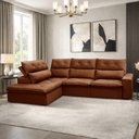 Ver imagem 2 de Sofá 3 Lugares Retrátil Reclinável Chaise Esquerdo 258cm Bergen F04 Veludo Terracota - Lyam Decor
