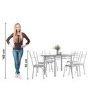 Ver imagem 6 de Conjunto de Mesa Sala de Jantar Leia com 6 Cadeiras Tubular Granito 1,40m Artefamol