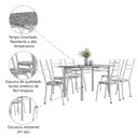 Ver imagem 5 de Conjunto de Mesa Sala de Jantar Leia com 6 Cadeiras Tubular Granito 1,40m Artefamol