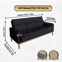 Ver imagem 5 de Sofá Cama Rivieira 1.70m - Preto