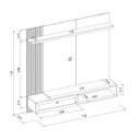 Ver imagem 4 de Painel Home Suspenso Quito para Tv até 55 Freijó/Off White G77 - Gran Belo