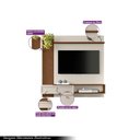 Ver imagem 3 de Painel Home Suspenso Quito para Tv até 55 Freijó/Off White G77 - Gran Belo