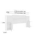 Ver imagem 2 de Painel cabeceira casal MDF - Arizona-Neve - Tcil Móveis