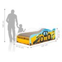 Ver imagem 2 de Cama Carro Solteiro Trator Amarelo Quarto Menino