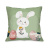 Kit com 4 Capas para Almofadas Decorativas Coelhos da Páscoa Cute - 4