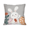 Kit com 4 Capas para Almofadas Decorativas Coelhos da Páscoa Cute - 5