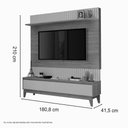 Ver imagem 3 de Painel para TV Antalya até 75 Polegadas em MDF Freijó e Off White Luapa Móveis