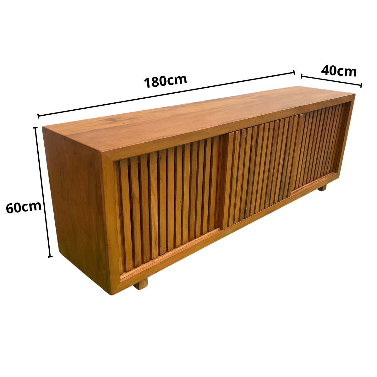Ver imagem 2 de Rack Ripado Madeira de Demolição 180 X 60 Maciço Sudeste Rústico
