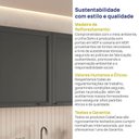 Ver imagem 7 de Armário Aéreo Duplo 120cm Soho CabeCasa MadeiraOriginals Freijó/Grafite