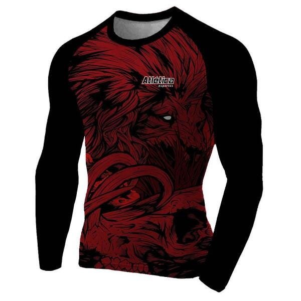 Rash Guard Lion Red Masculina Atlética P - 1