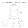 Assento Sanitário Poliester para Vaso Deca Vogue Plus Conforto PNE (Sem Abertura Frontal) - 3
